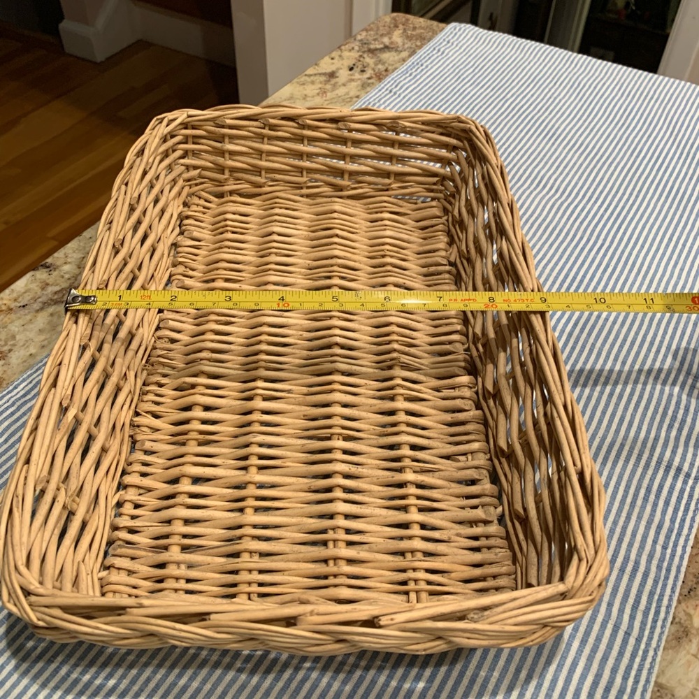 Stylist Rectangular Wicker Basket Tray - Picture 6 of 6